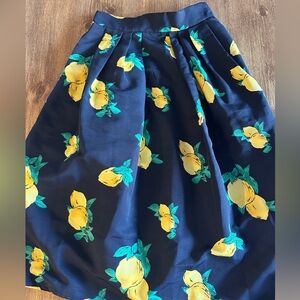 Vintage Lemon A-Line Skirt - Eva Mendes